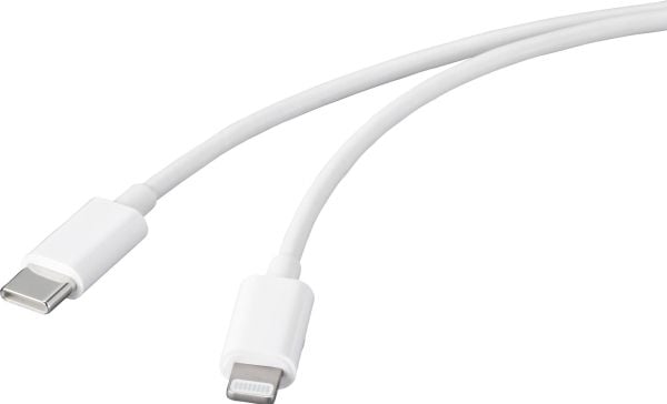 Basetech USB-kabel USB 2.0 USB-C®-kontakt, Apple Lightning-kontakt 2,00 m Vit BT-2347612