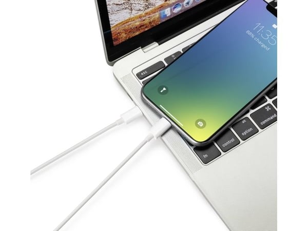 Basetech USB-kabel USB 2.0 USB-C®-kontakt, Apple Lightning-kontakt 2,00 m Vit BT-2347612