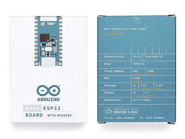 Arduino Nano ESP32 on jungtimis - ABX00083