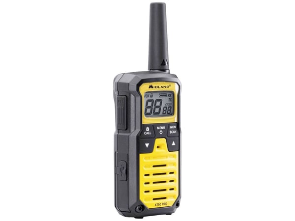 Midland XT50 Pro Case Yellow C1464.01 LPD/PMR walkie-talkie Set om 2.