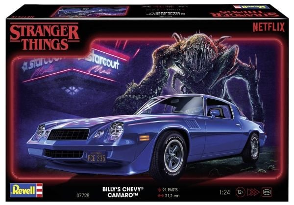 Revell 07728 Stranger Things Billy's Chevy Camaro Z/28 Bilmodell Kit 1:24
