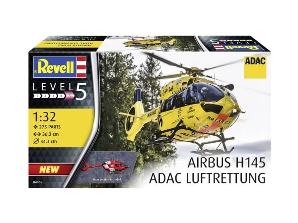 Revell 04969 Airbus H145 ADAC/REGA Luftrettung Helikopteri 1:32 sarja