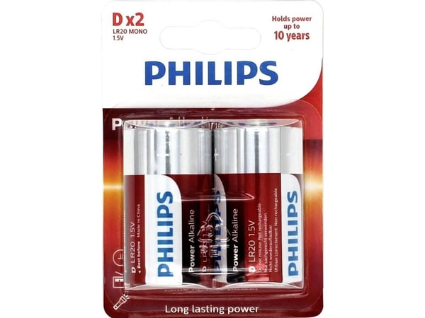 Philips ExtremeLife+ LR20E2B - Batteri 2 x D - Alkalisk