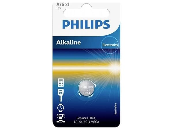 Philips A76 - Batteri LR44 - Alkalisk - 105 mAh