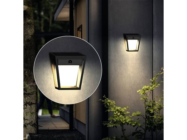 Nissa Vegglampe Solcell LED 250/20lm Svart