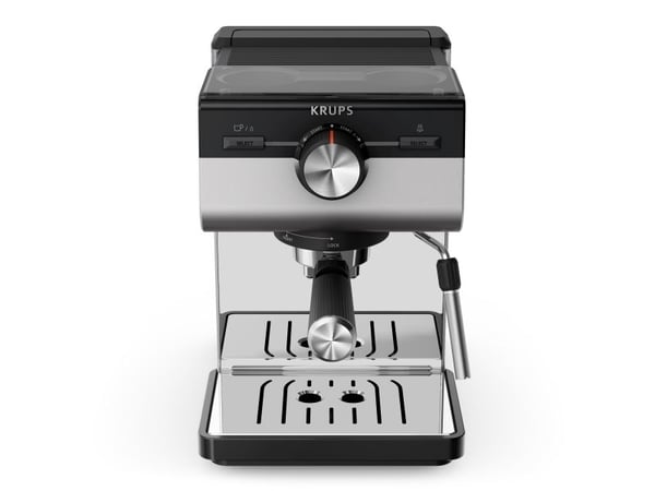 Krups Authentic+ XP384E10, Espressomaskin, 2 l, Kaffe pute, Malt kaffe, Svart, Rustfritt stål