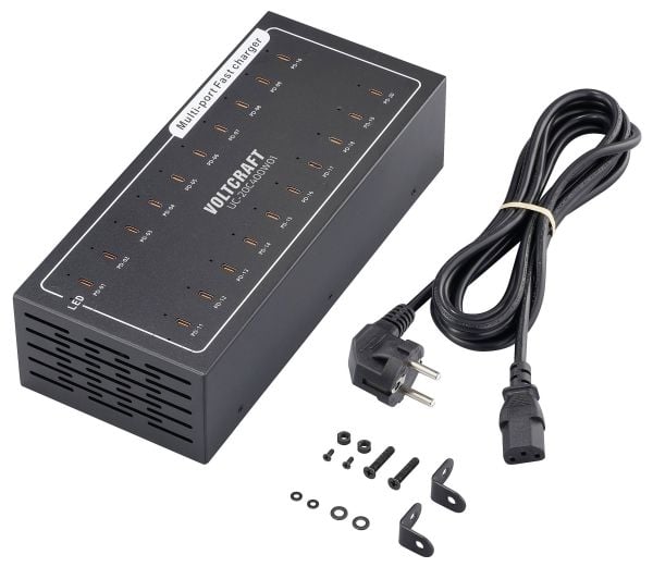 Voltcraft UC-20C400W01 USB-lader Utgangsstrøm maks. 3 A USB-C Antall utganger 20 (VC-16676850)