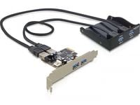 Delock Front Panel 2 x USB 3.0 + PCI Express Card 2 x USB 3.0 - USB-adapter - PCIe - USB, USB 2.0, USB 3.0 - 4 porter