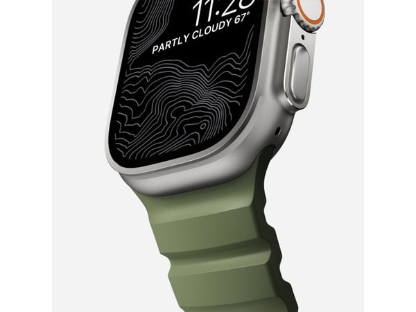 "Nomad Rocky Point-armbånd, natur/forest style - AW 49/45/44/42 mm
