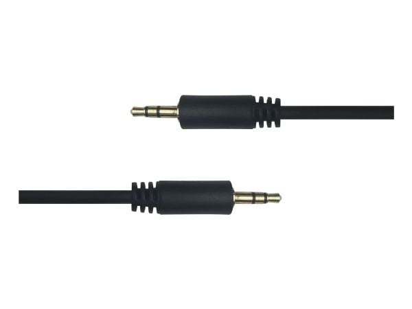 DELTACO - Lydkabel - 3,5 mm stereo hann til 3,5 mm stereo hann - 2 m - svart