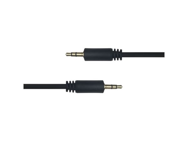 DELTACO - Lydkabel - 3,5 mm stereo hann til 3,5 mm stereo hann - 5 m - svart