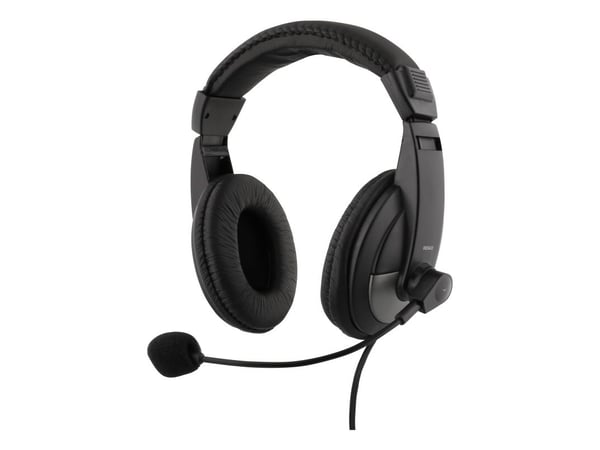DELTACO HL-50C - Hodesett - full størrelse - kablet - USB-C - svart