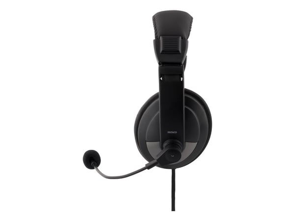 DELTACO HL-50C - Hodesett - full størrelse - kablet - USB-C - svart