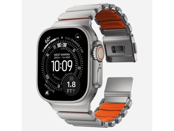 Nomad Stratos Band, Band, Smartklokke, Naturlig, Apple, Ultra 1-11 and SE, Titan