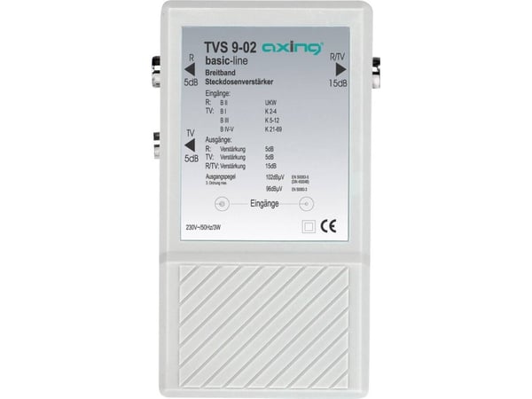 Axing TVS 9-02, IEC-Buchsen, Vekselstrøm, 3 W, 230 V, 50 Hz, 80 mm Axing TVS 9-02, IEC-Buchsen, Vekselstrøm, 3 W, 230 V, 50 Hz, 80 mm
