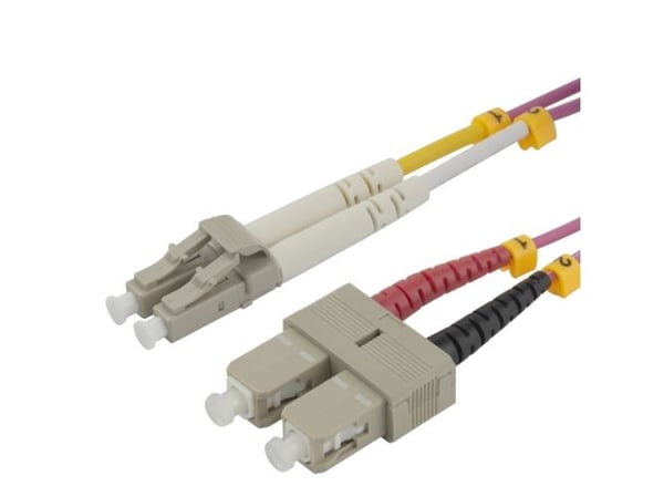 Deltaco LCSC-4-OM4, 4 m, OM4, 2x LC, 2x SC