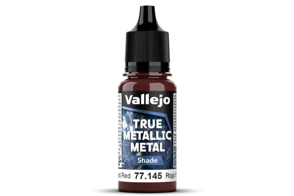 Vallejo 77.145 True Metallic Metal Shade Forged Red 18 ml