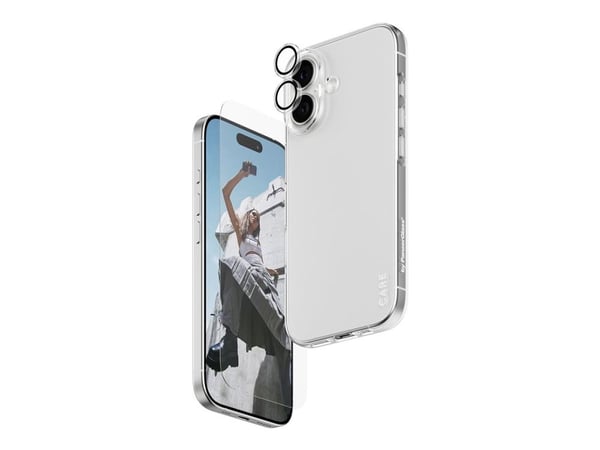 CARE by PanzerGlass - 3-in-1 Protection Combo Bundle - baksidedeksel for mobiltelefon - polykarbonat, termoplast-polyuretan (TPU) - blank - for App...