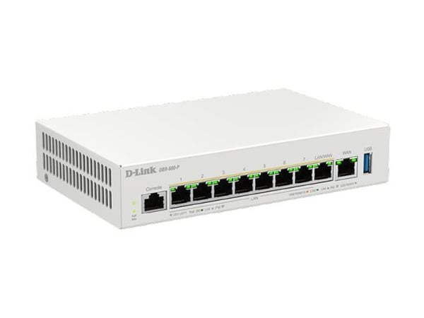 D-Link DBR-600-P - Trådløs ruter 8-portssvitsj - 2.5GbE, 1GbE