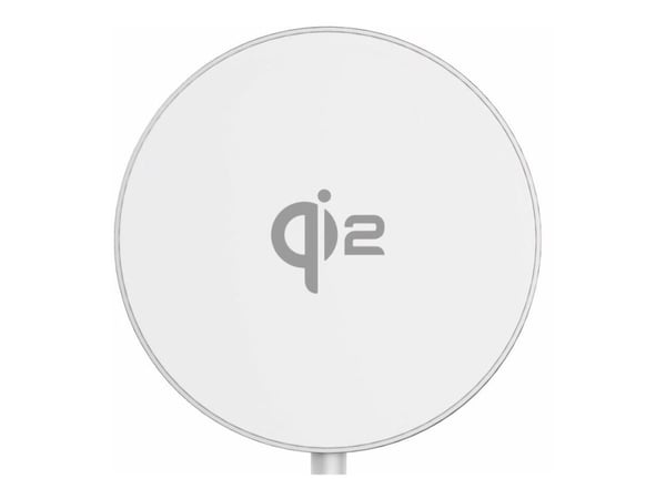 eSTUFF - Trådløs ladematte - 15 watt - PD 3.0 (magnetisk) - hvit