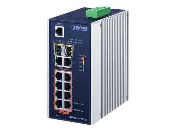 PLANET IGS-4215-8P2T2S, Hallittu, L2/L4, Gigabit Ethernet (10/100/1000), Täysin kaksipuolinen, Power over Ethernet -tuki, Seinäkiinnitteinen