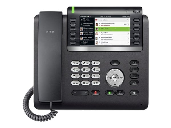 Unify OpenScape Desk Phone CP700X - VoIP-telefon - med Bluetooth-grensesnitt - treveis anropskapasitet - SIP - svart/sølv