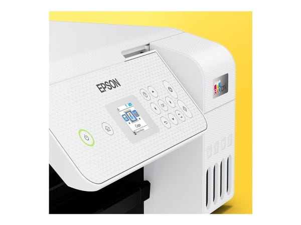 Epson EcoTank L3286 - Multifunksjonsskriver - farge - ink-jet - ITS - A4/Legal (medie) - opp til 10 spm (trykking) - 100 ark - USB, Wi-Fi - hvit