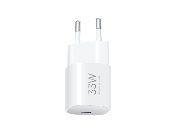 Xiaomi - Strømadapter - nano - 33 watt - 3 A - GaNFast, QC, PD/PPS (USB-C) - hvit