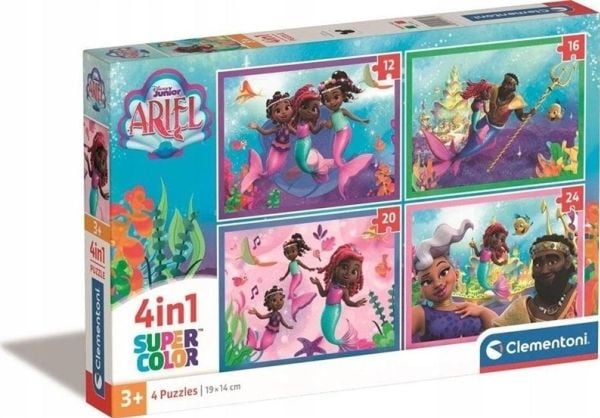 Clementoni CLE puslespill 4-i-1 Disney Ariel 21533