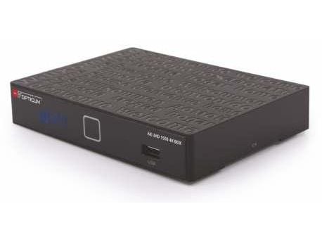 Opticum AX UHD 1500K, Satellitt, Full HD, DVB-S, DVB-S2, 480i, 720p, 1080i, 1080p, 2160p, AVC, H.264, H.265, HEVC, MPEG2, MPEG4, 1028 MB