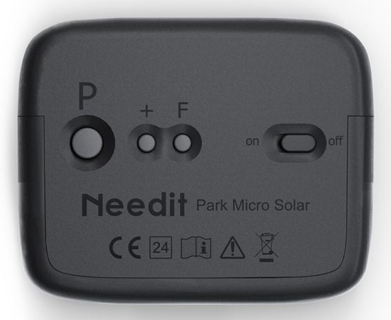 Needit PARK Micro Solar sähkökäyttöinen pysäköintikiekko ajokortti sininen