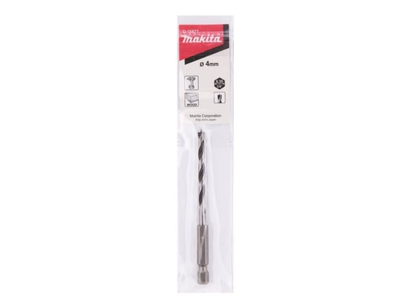 Makita - Borr - för trä - träborr - 4 mm - hexagonalt - längd: 90 mm - för Makita DHP482RTJ