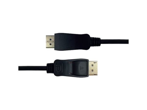 Deltaco Sertifioitu DisplayPort 1.2 -kaapeli, 1 m, musta, 1 m, DisplayPort, DisplayPort, Uros, Uros, 3840 x 2160 pikseliä