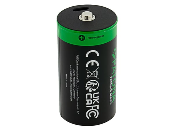 PATONA LR20 Mono D, Oppladbart batteri, LR20, Lithium, 2 stykker, 700 mAh, 61,3 mm