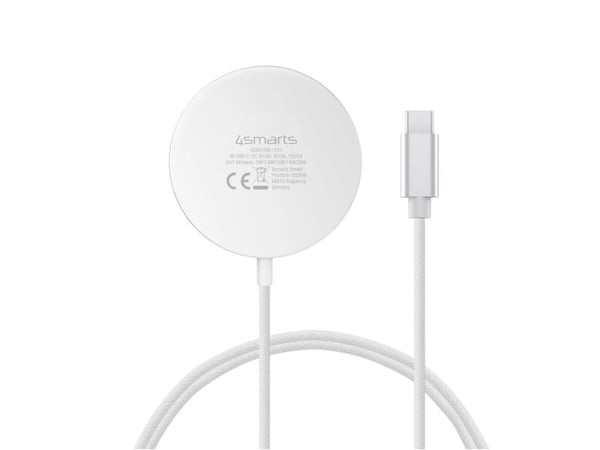 4smarts 541708, Innendørs, USB, 15 V, Trådløs lading, 1,5 m, Hvit