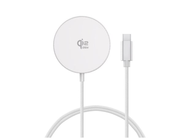 4smarts 541709, inomhus, USB, 15 V, Trådlös laddning, 1,5 m, Vit