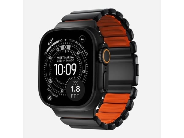 Nomad Stratos Band, Band, SmartWatch, Sort, Apple, Ultra 1-11 og SE, Titanium