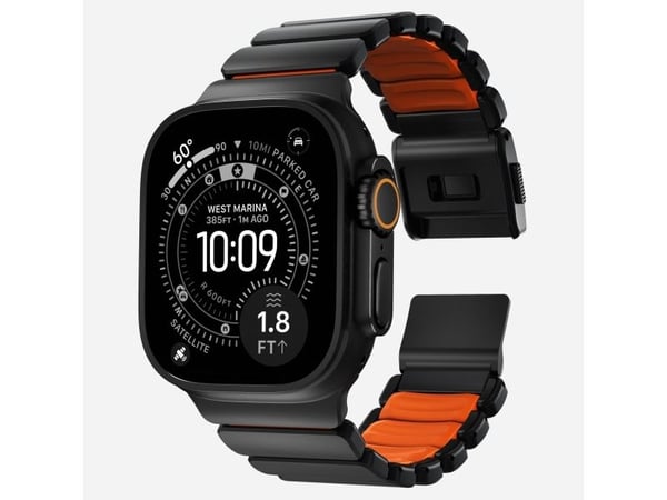 Nomad Stratos Band, Band, SmartWatch, Sort, Apple, Ultra 1-11 og SE, Titanium