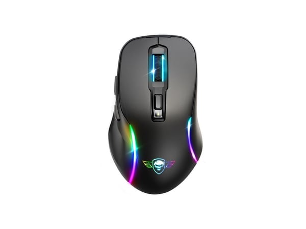 Spirit of Gamer S-EM50BK, Oikeakätinen, Optinen, RF Wireless + Bluetooth + USB Type-C, 8000 DPI, musta