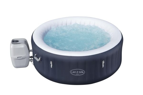Bestway Lay-Z-Spa 6001C, 669 L, 4 person(er), Rund, Boble/Jet massasje, ABS, Polyethylenterephthalatfolie (PET), Polyvinylchlorid (PVC), Blå, Hvid
