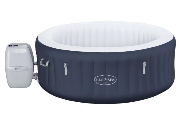 Bestway Lay-Z-Spa 6001C, 669 L, 4 person(er), Rund, Boble/Jet massasje, ABS, Polyethylenterephthalatfolie (PET), Polyvinylchlorid (PVC), Blå, Hvid