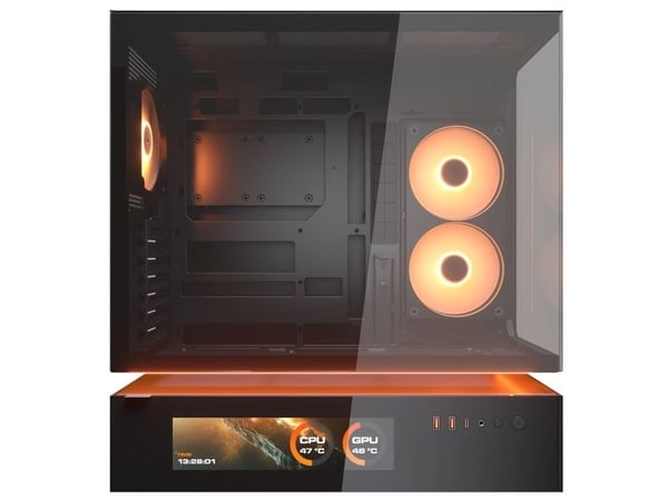 COUGAR CGR-2DA4B-V, Midi Tower, PC, Svart, ATX, CEB, Micro ATX, Mini-ITX, Glass, Spilling
