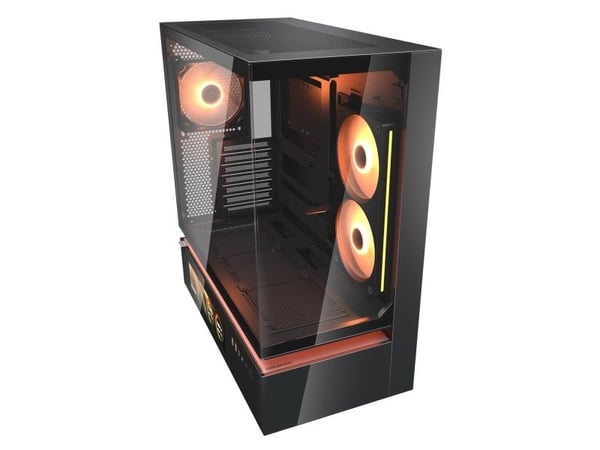 COUGAR CGR-2DA4B-V, Midi Tower, PC, Svart, ATX, CEB, Micro ATX, Mini-ITX, Glass, Spilling