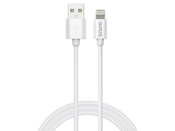 Savio Cl-193, 2 m, USB A, USB C/Lightning, USB 2.0, Hvit