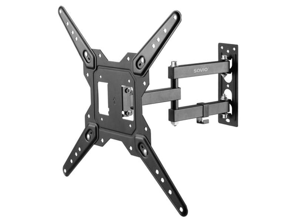 Savio UTV-03, 139,7 cm (55"), 100 x 100 mm, 400 x 400 mm, 3 - 10°, Plast, Stål, Svart