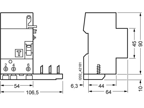 Siemens 5SM24356 RCD-lohko A 63 A 0,1 A 0,1 A 400 V