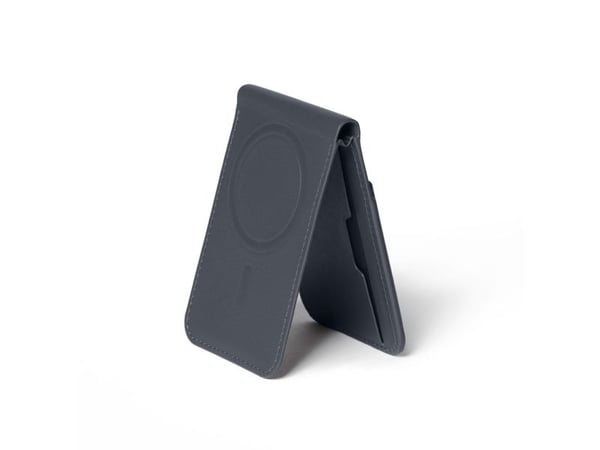 Mujjo Magsafe Leather Wallet Stand - Basalt