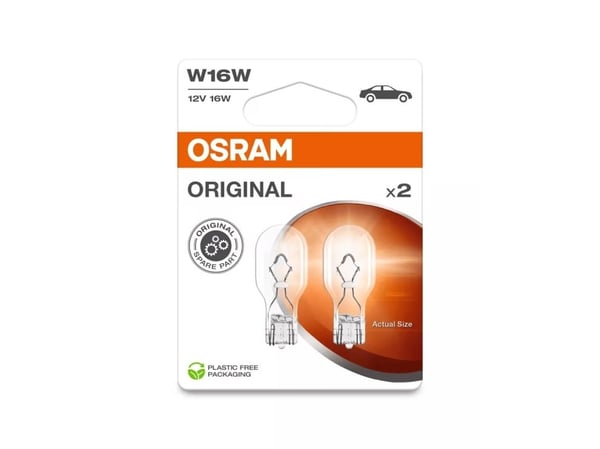 OSRAM bilbelysning CAR LIGHT W16W 921-02B 16W 12V
