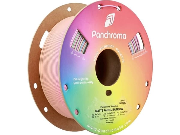 "Polymaker Panchroma PLA" gradientiniai dažai "Rainbow" 1,75 mm 1kg - pastelinės vaivorykštės spalvos (pastelinės vaivorykštės spalvos)