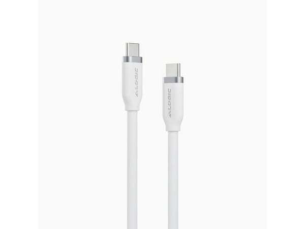 ALOGIC - USB-kaapeli - USB-C (uros) - USB-C (uros) - 48 V - 5 A - 2 m - USB Power Delivery (240 W), joustava - valkoinen